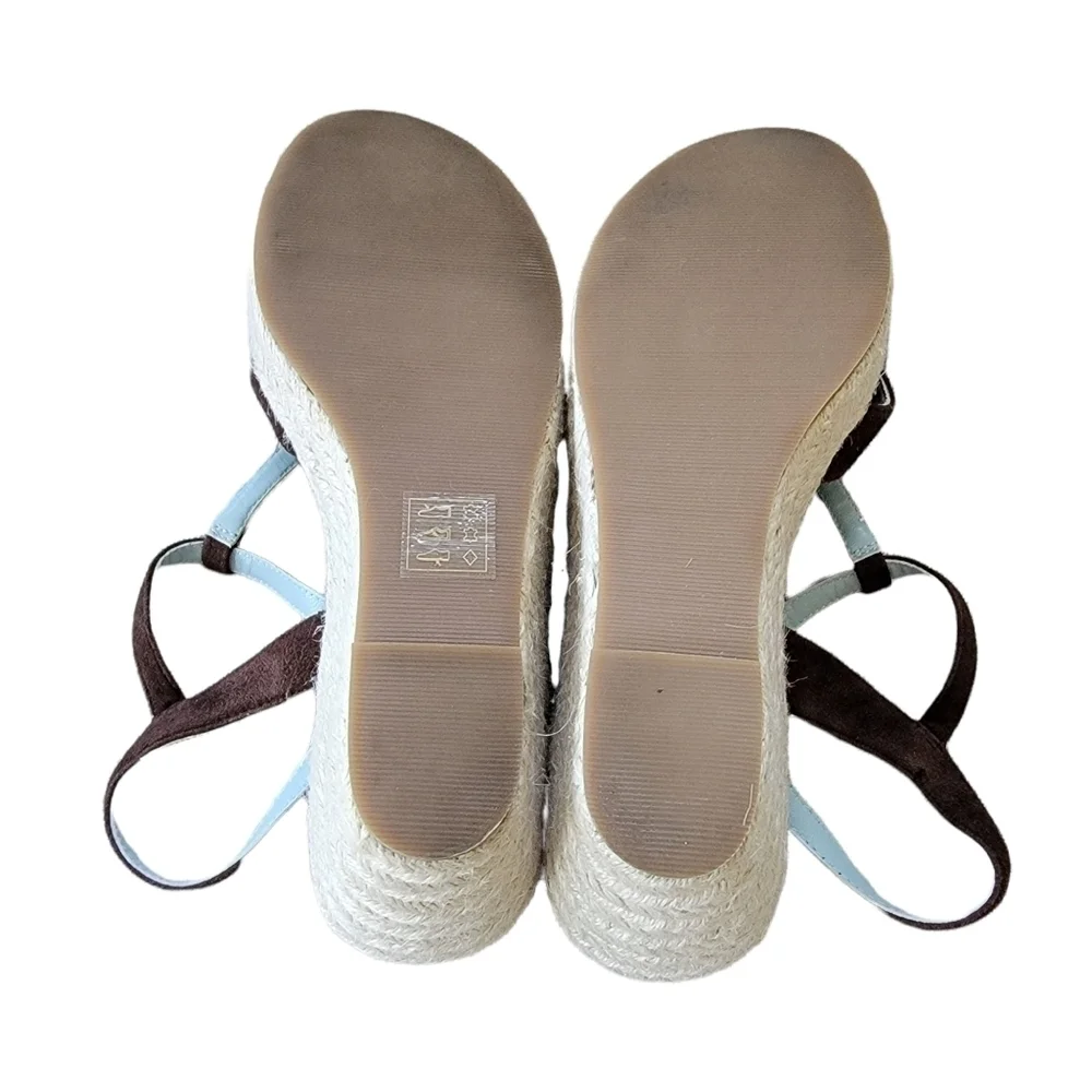 BODEN Brown Suede Wedged Espadrilles